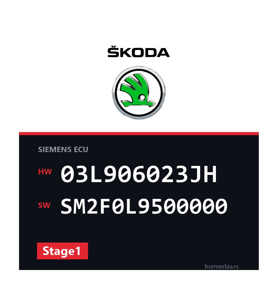 Skoda superb 03L906023JH SM2F0L9500000 Stage1 tuning file