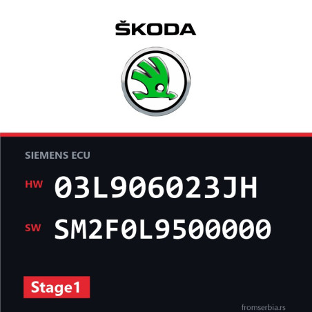 Skoda superb 03L906023JH SM2F0L9500000 Stage1 tuning file
