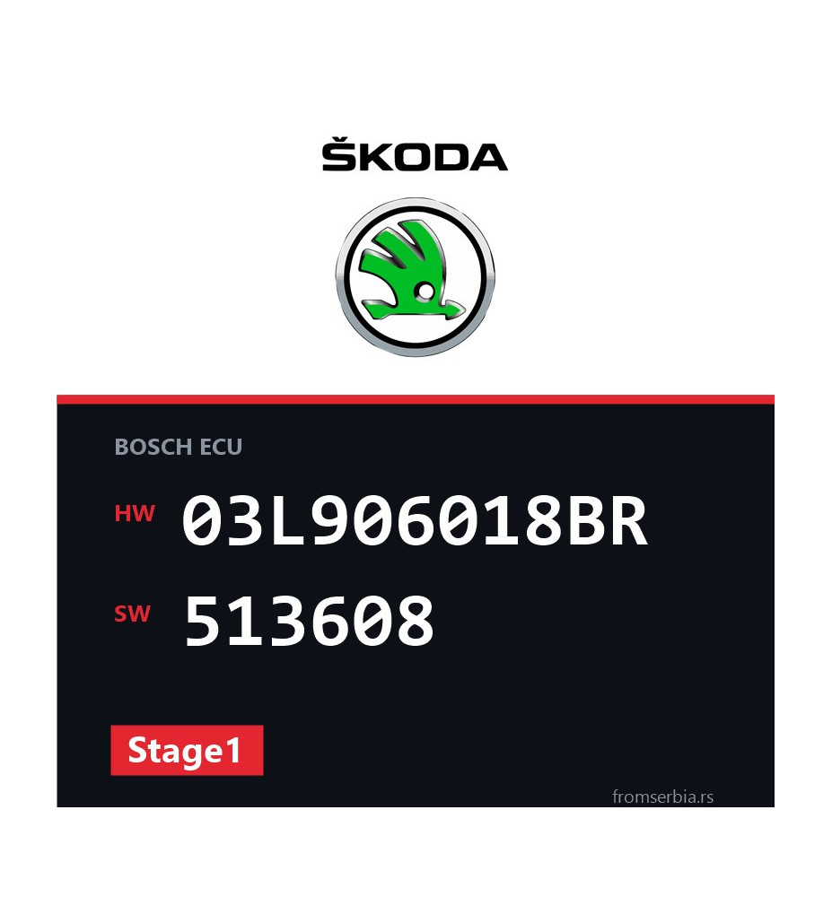 Skoda Superb 03L906018BR 513608 Stage1 tuning file