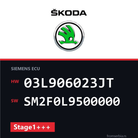 Skoda Yeti 03L906023JT SM2F0L9500000 Stage1+++ tuning file