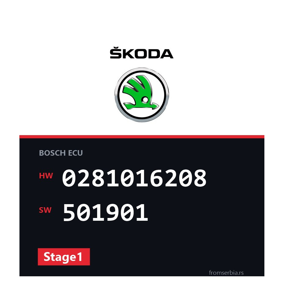 Skoda Yeti 0281016208 501901 Stage1 tuning file