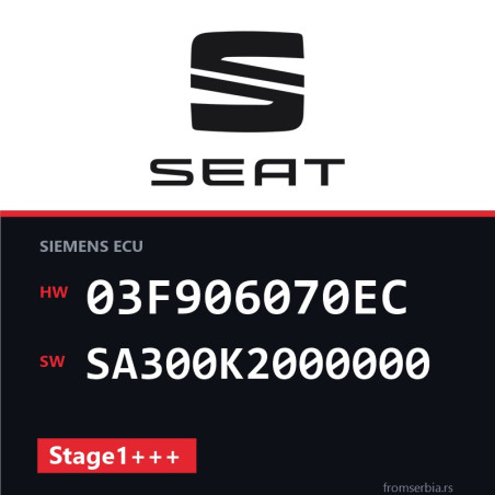 Seat 1.2TSI 03F906070EC SA300K2000000 Stage1+++ tuning file