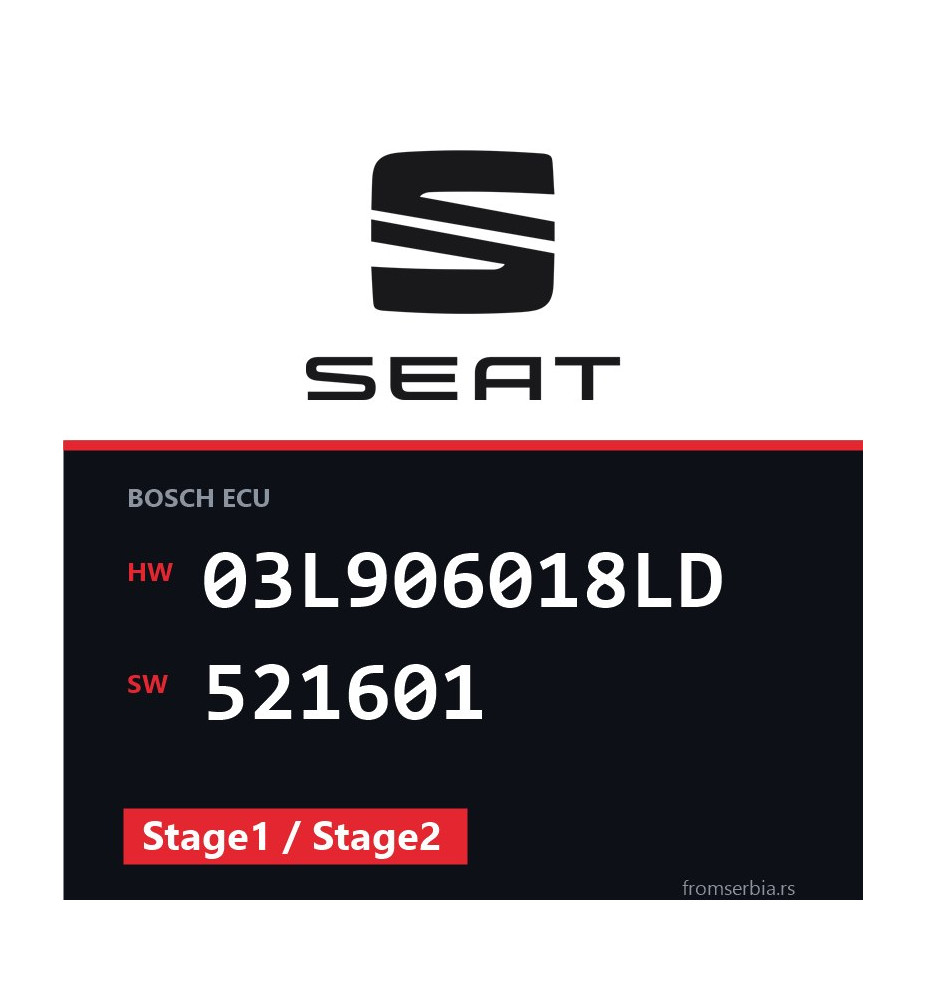 Seat Exeo 03L906018LD 521601 Stage1 / Stage2 tuning file