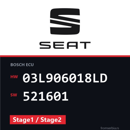 Seat Exeo 03L906018LD 521601 Stage1 / Stage2 tuning file