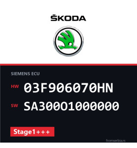Skoda 1.2TSI 03F906070HN SA300O1000000 Stage1+++ tuning file