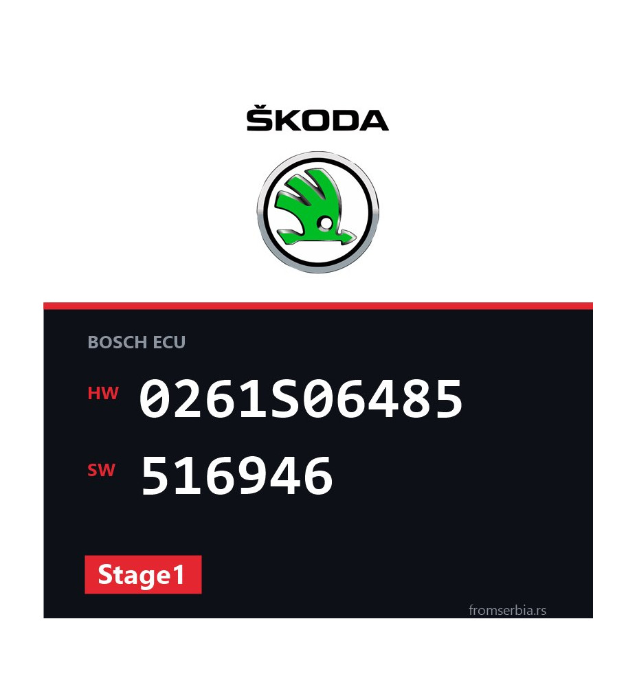 Skoda New Octavia 0261S06485 516946 Stage1 tuning file