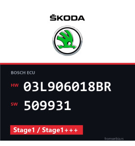 Skoda Octavia 03L906018BR 509931 Stage1 / Stage1+++ tuning file
