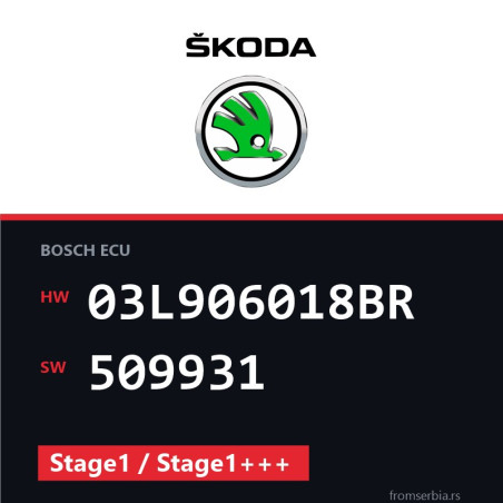 Skoda Octavia 03L906018BR 509931 Stage1 / Stage1+++ tuning file