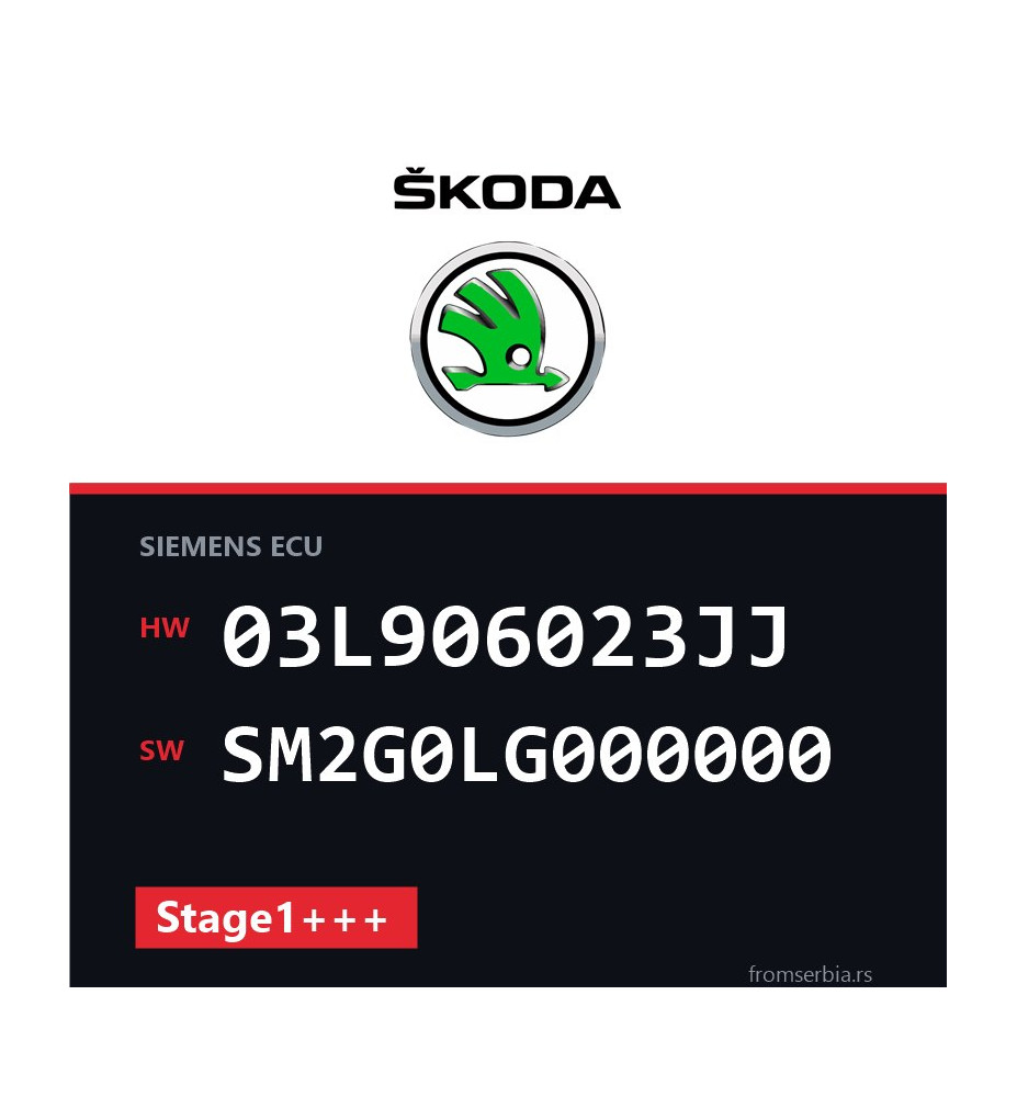 Skoda SUPERB 03L906023JJ SM2G0LG000000 Stage1+++ tuning file