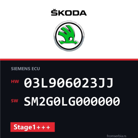 Skoda SUPERB 03L906023JJ SM2G0LG000000 Stage1+++ tuning file