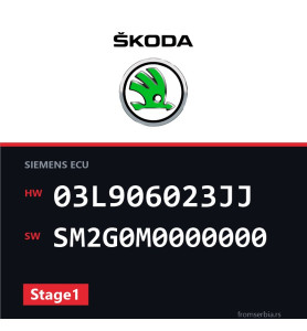 Skoda superb 03L906023JJ SM2G0M0000000 Stage1 tuning file