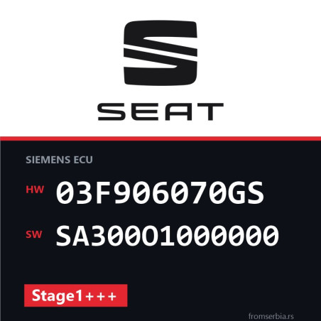 Seat 1.2 03F906070GS SA300O1000000 Stage1+++ tuning file