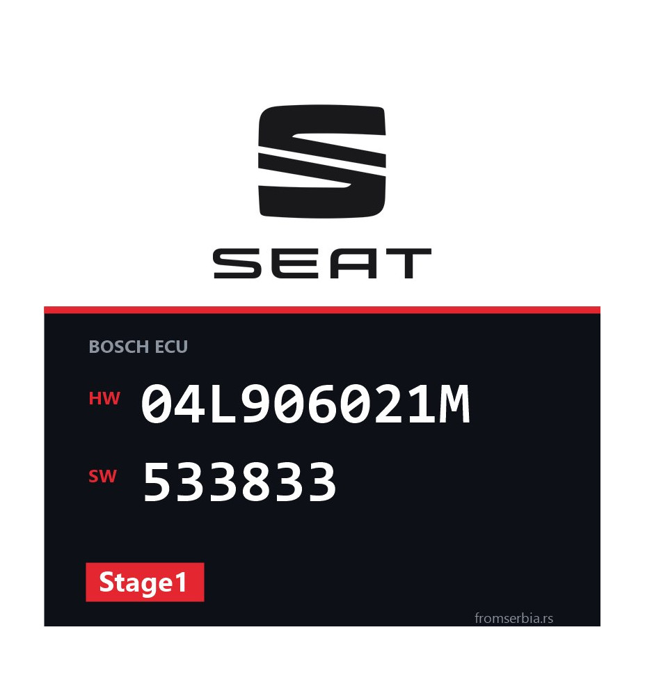 Seat Leon 04L906021M 533833 Stage1 tuning file