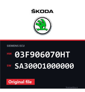 Skoda 1.2TSI 03F906070HT SA300O1000000 original ECU file