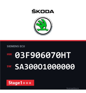 Skoda 1.2TSI 03F906070HT SA300O1000000 Stage1+++ tuning file