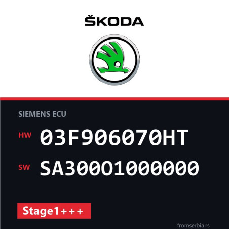 Skoda 1.2TSI 03F906070HT SA300O1000000 Stage1+++ tuning file