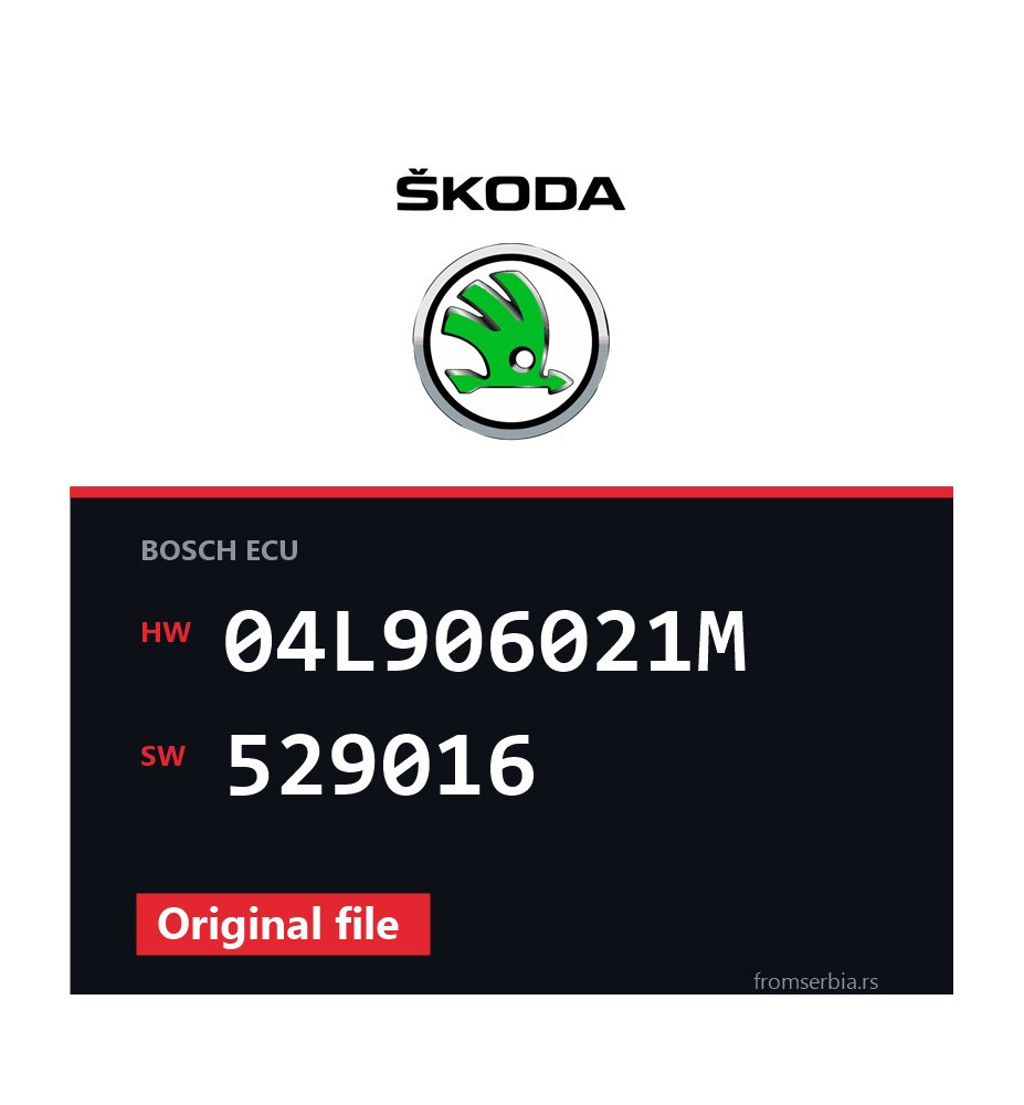 Skoda Octavia 04L906021M 529016 original ECU file