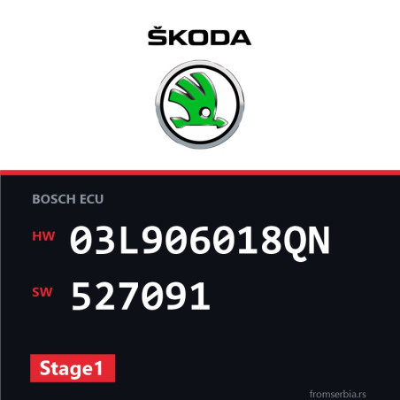 Skoda Yeti 03L906018QN 527091 Stage1 tuning file