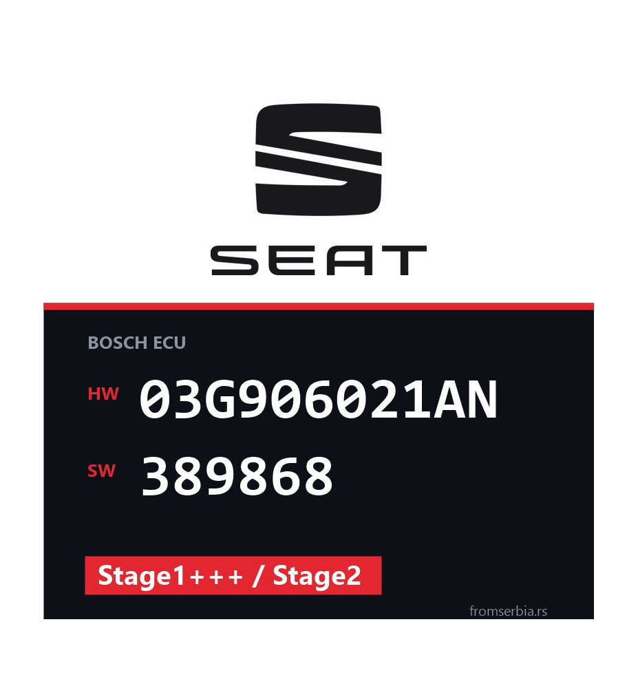 Seat Altea 03G906021AN 389868 Stage1+++ / Stage2 tuning file