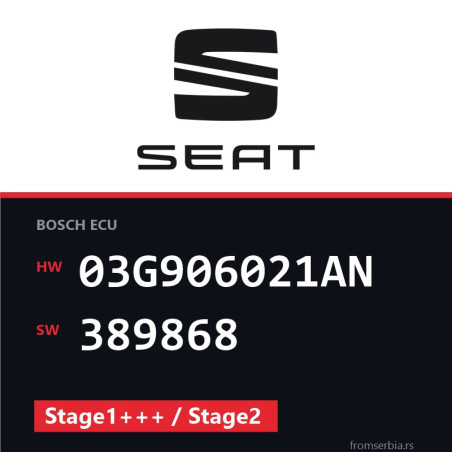 Seat Altea 03G906021AN 389868 Stage1+++ / Stage2 tuning file