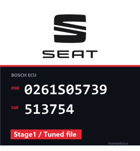 Seat AlteaXL 0261S05739 513754 Stage1 / Tuned file tuning file