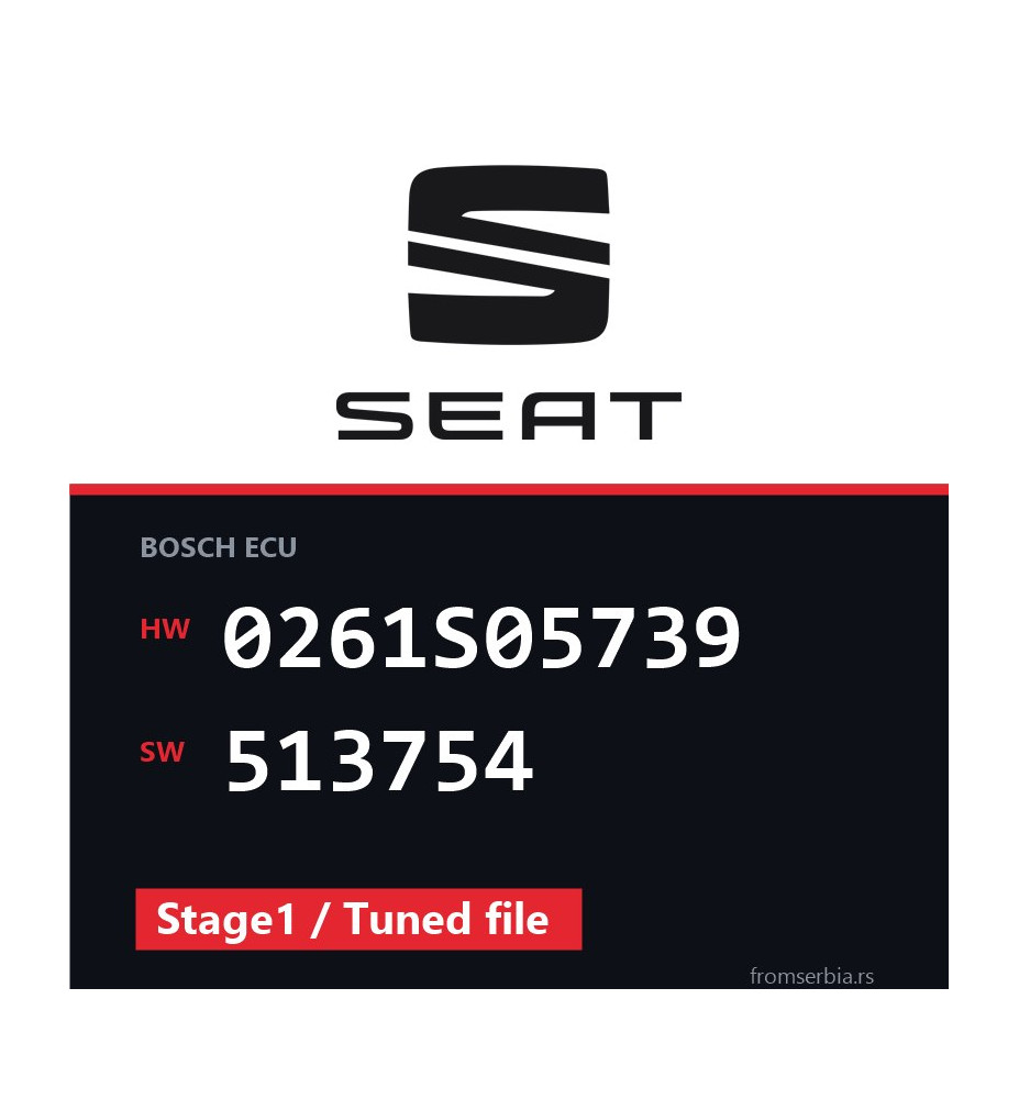 Seat AlteaXL 0261S05739 513754 Stage1 / Tuned file tuning file