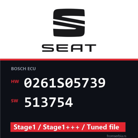 Seat 0261S05739 513754 Stage1 / Stage1+++ / Tuned file file