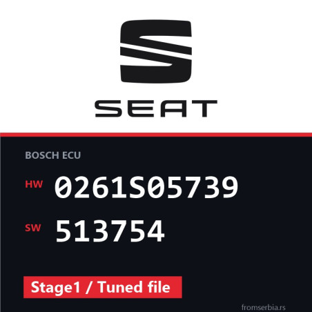 Seat AlteaXL 0261S05739 513754 Stage1 / Tuned file tuning file