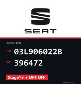 Seat Exeo 03L906022B 396472 Stage1+ + DPF OFF tuning file