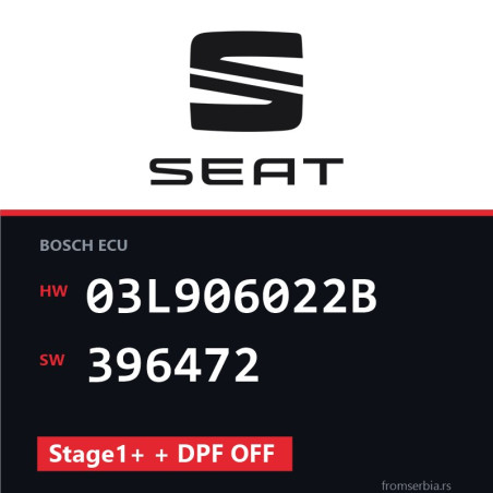 Seat Exeo 03L906022B 396472 Stage1+ + DPF OFF tuning file