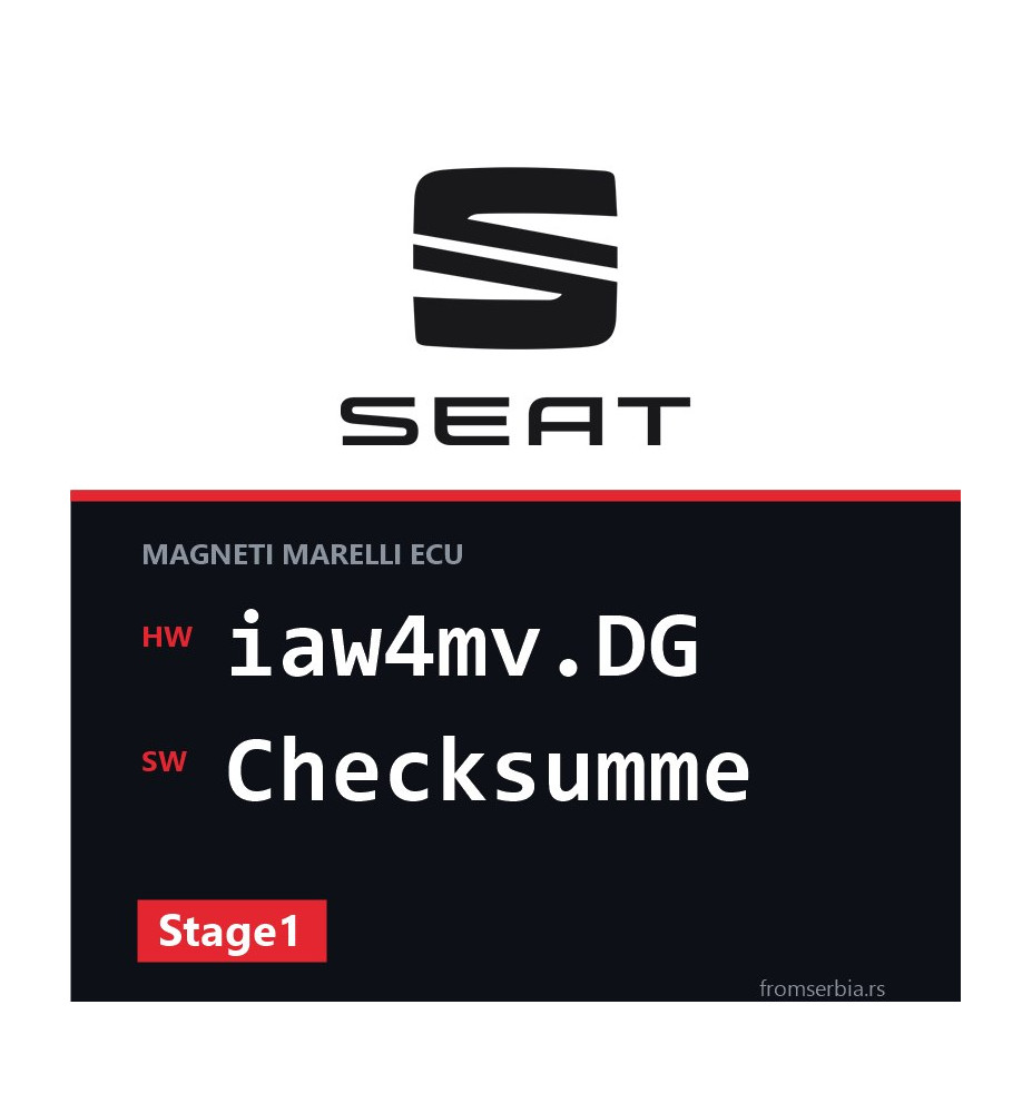 Seat Ibiza iaw4mv.DG Checksumme Stage1 tuning file