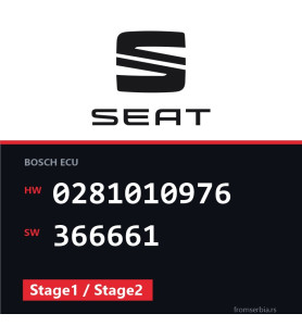 Seat Ibiza 0281010976 366661 Stage1 / Stage2 tuning file