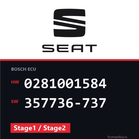 Seat Ibiza 0281001584 357736-737 Stage1 / Stage2 tuning file