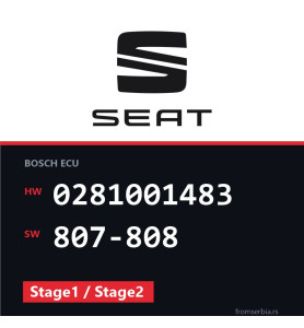 Seat Ibiza 0281001483 807-808 Stage1 / Stage2 tuning file