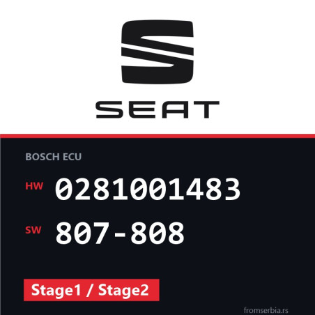 Seat Ibiza 0281001483 807-808 Stage1 / Stage2 tuning file