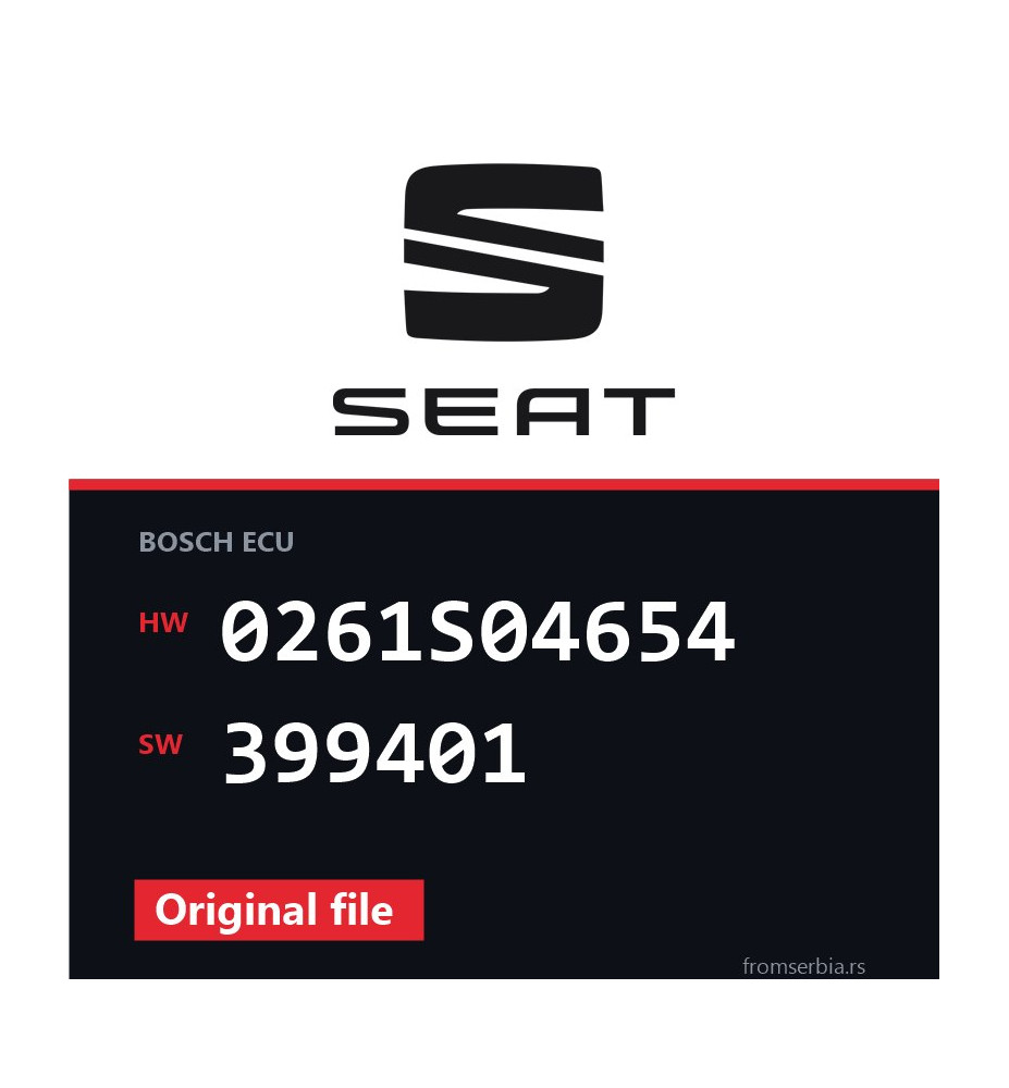 Seat Leon 0261S04654 399401 Stage1 tuning file