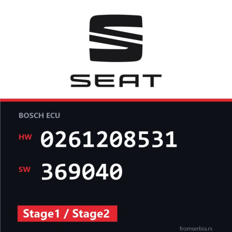 Seat Leon 0261208531 369040 Stage1 / Stage2 tuning file