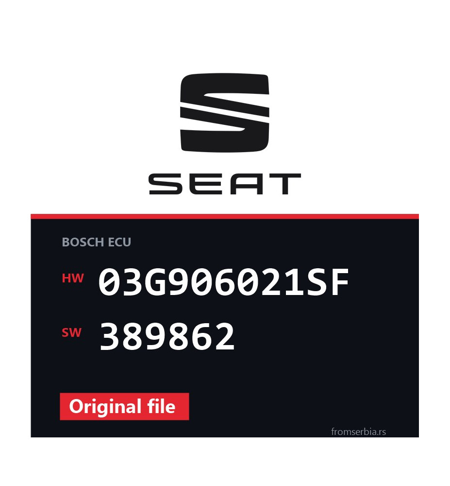 Seat Leon 03G906021SF 389862 Stage1 tuning file