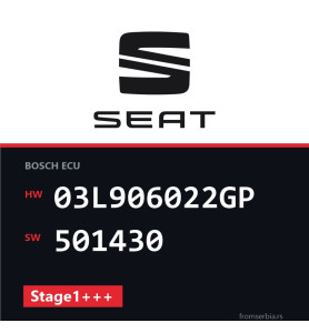 Seat Leon 03L906022GP 501430 Stage1+++ tuning file