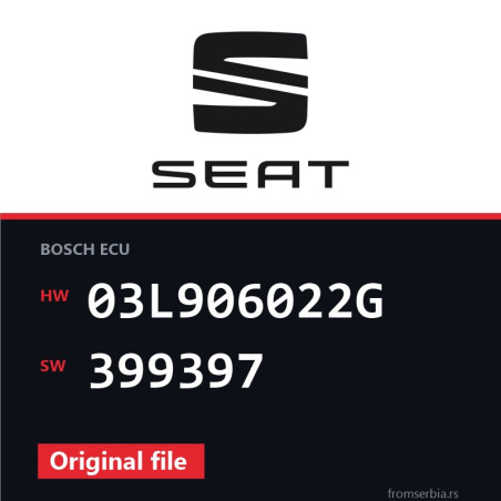 Seat Leon 03L906022G 399397 original ECU file