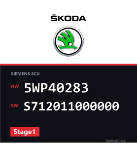Skoda Octavia 5WP40283 S712011000000 Stage1 tuning file