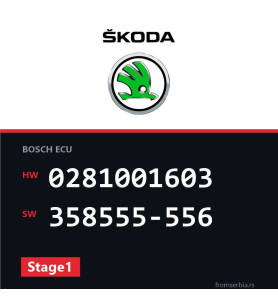 Skoda Octavia 0281001603 358555-556 Stage1 tuning file