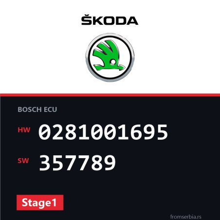 Skoda Octavia 0281001695 357789 Stage1 tuning file