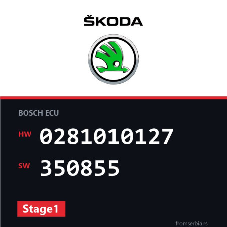 Skoda Octavia 0281010127 350855 Stage1 tuning file
