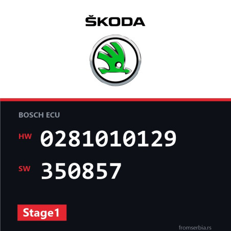 Skoda Octavia 0281010129 350857 Stage1 tuning file