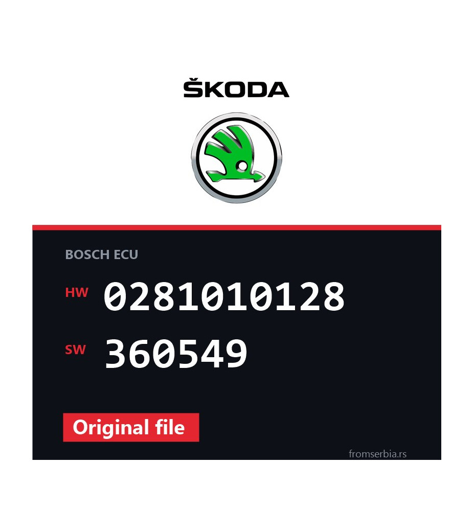 Skoda Octavia 0281010128 360549 original ECU file