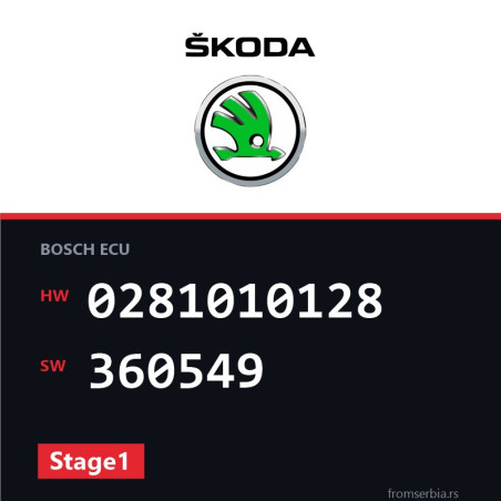 Skoda Octavia 0281010128 360549 Stage1 tuning file