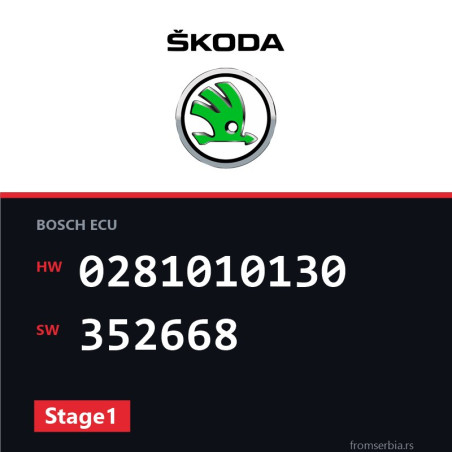 Skoda Octavia 0281010130 352668 Stage1 tuning file