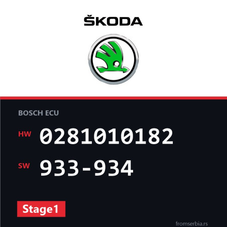 Skoda Octavia 0281010182 933-934 Stage1 tuning file