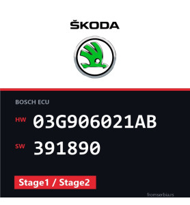 Skoda Octavia 03G906021AB 391890 Stage1 / Stage2 tuning file
